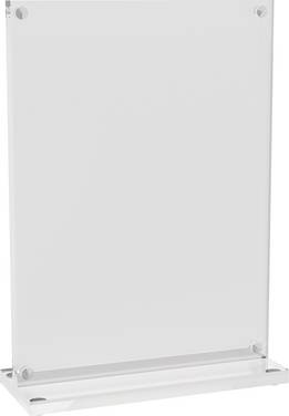 Maul 1948005 MAULvision Présentoir de table forme de T Utilisation pour format de papier: DIN A6 transparent  1 pc(s)