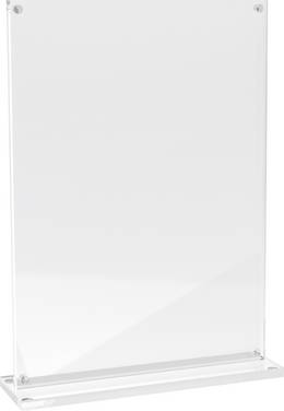 Maul 1948205 MAULvision Présentoir de table forme de T Utilisation pour format de papier: DIN A5 transparent  1 pc(s)