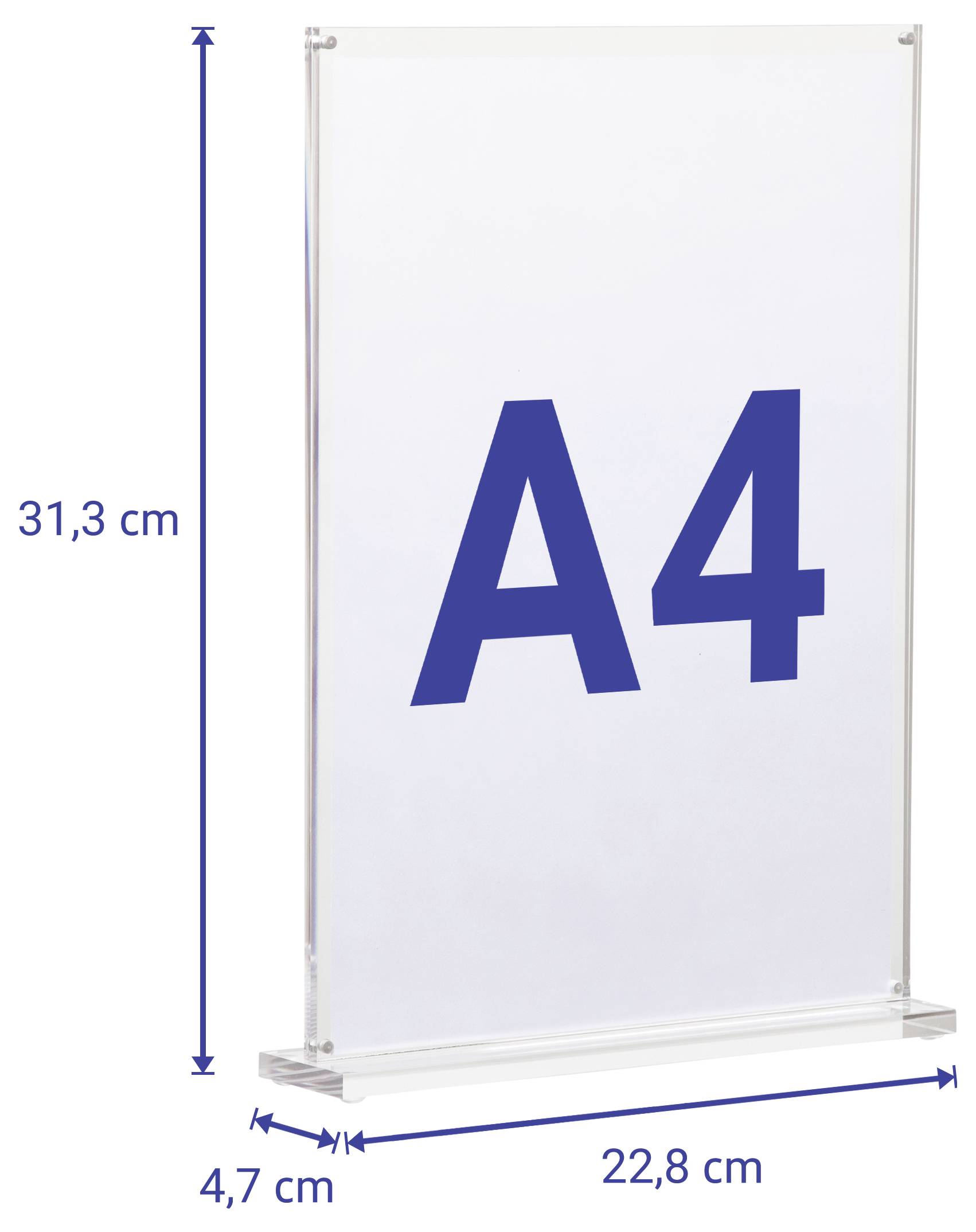 Maul 1948405 MAULvision Présentoir de table forme de T Utilisation pour format de papier: DIN A4 transparent 1 pc(s)-7