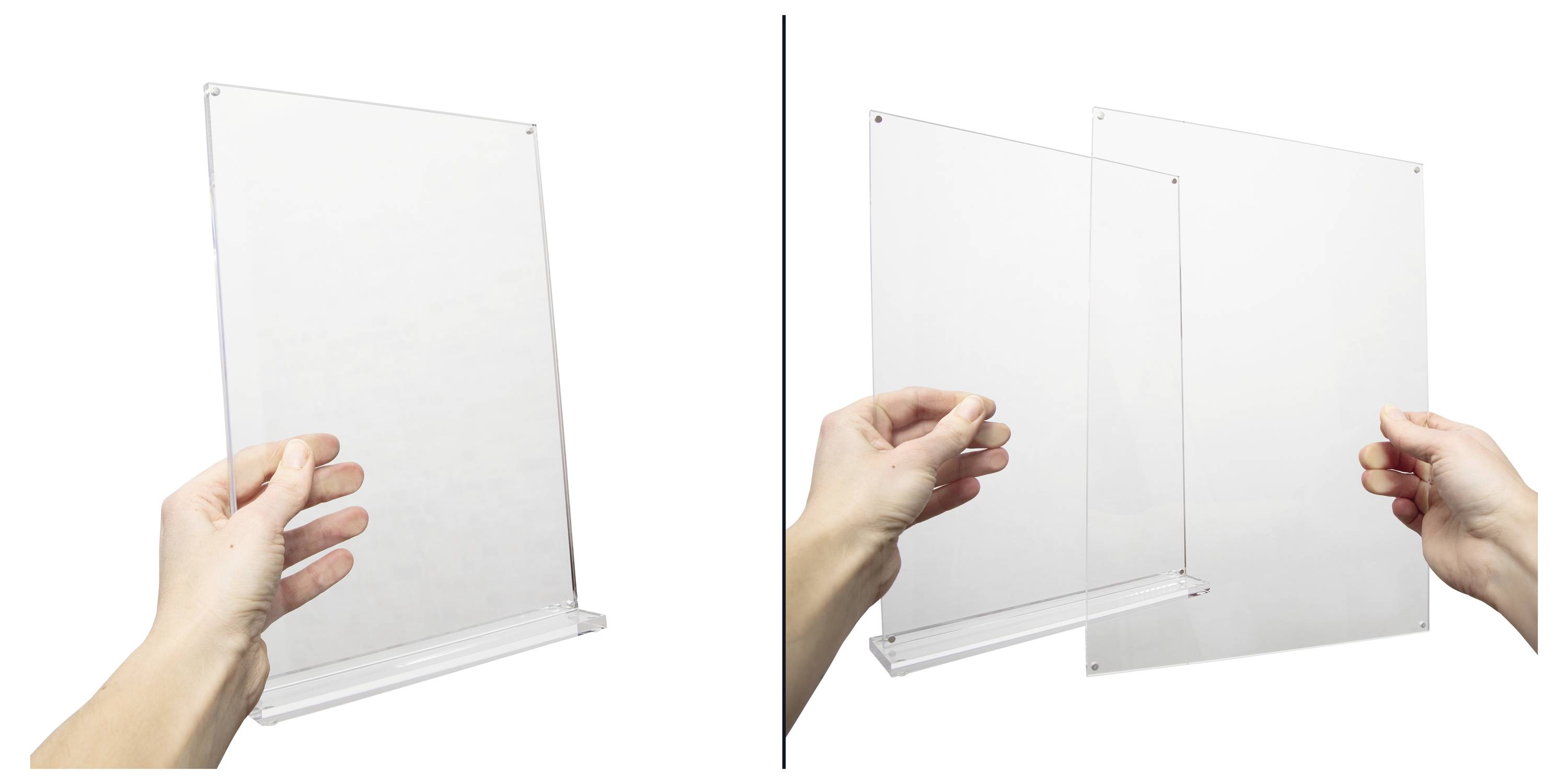 Maul 1948405 MAULvision Présentoir de table forme de T Utilisation pour format de papier: DIN A4 transparent 1 pc(s)-8