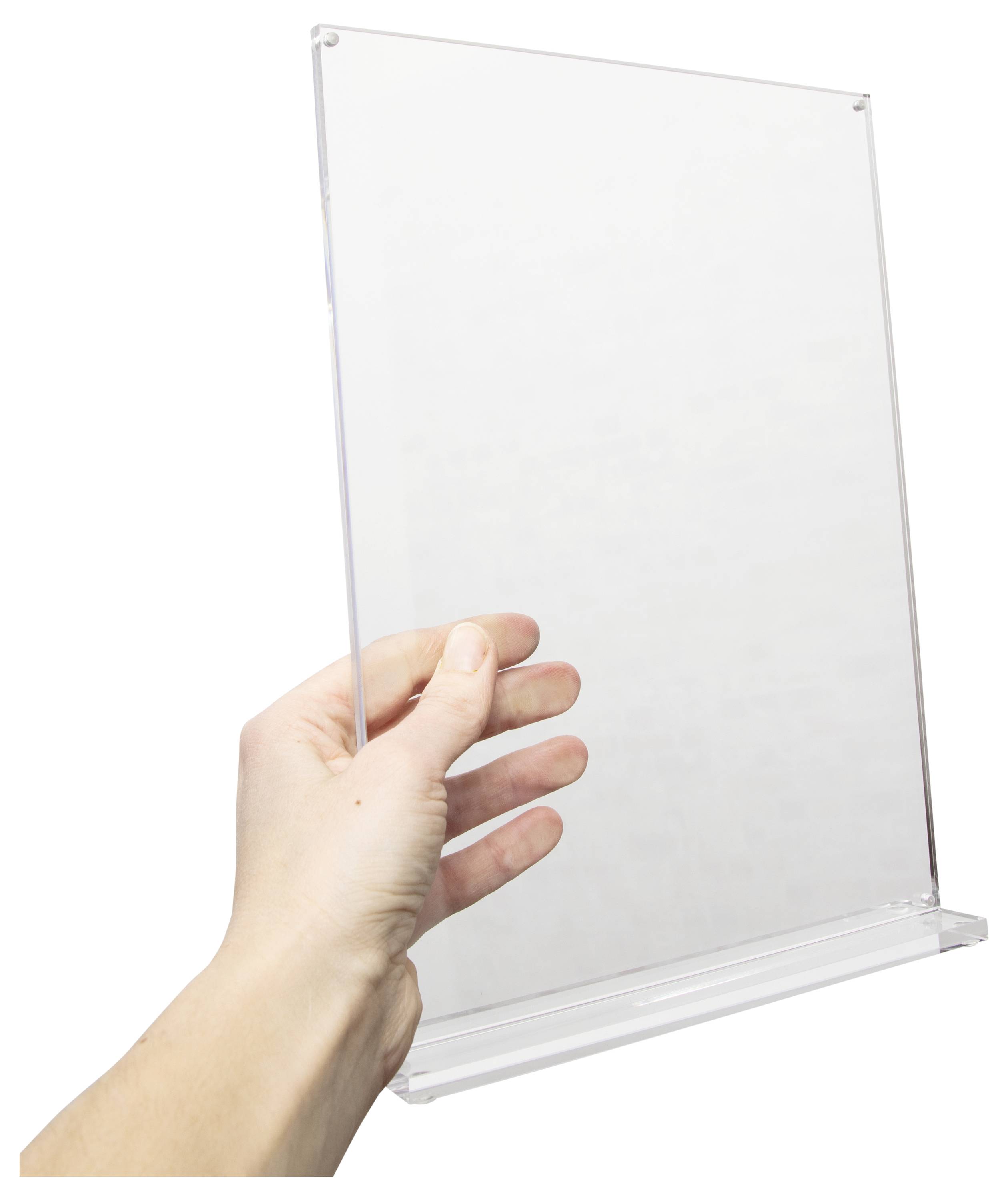 Maul 1948405 MAULvision Présentoir de table forme de T Utilisation pour format de papier: DIN A4 transparent 1 pc(s)-10