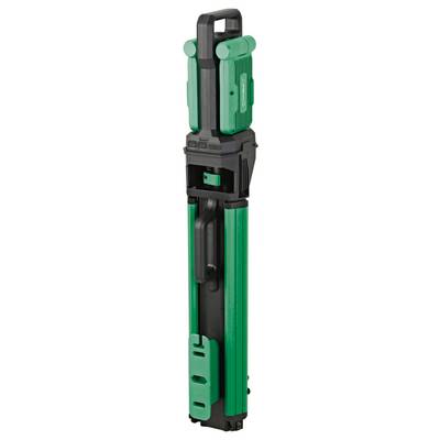 Une lampe de travail portable et pliable avec une poignée et un boîtier vert, conçue pour un transport et une utilisation faciles dans diverses conditions d'éclairage.