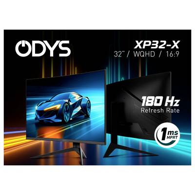 Moniteur LED ODYS XP32-X CEE F (A - G) 81.3 cm 32 pouces 2560 x 1440 pixels 16:9 1 ms HDMI® 2.1, DisplayPort, casque (ja-3