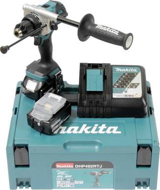 Makita DHP492RTJ  -Perceuse-visseuse à percussion sans fil  + 2 batteries