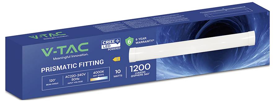 V-TAC LED SMD CEE: E (A - G) LED 10 W = 1200 W blanc lumière du jour (Ø x H) 300 mm x 24 mm 1 pc(s)