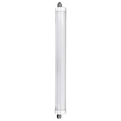 Un cartouche de filtre à eau long et cylindrique, équipé de connecteurs métalliques aux deux extrémités, conçu pour être utilisé dans un système de purification d'eau.
