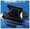 Image d'un coffret Dremel ouvert avec des séparateurs amovibles permettant un rangement personnalisé. Fonctionnalités supplémentaires comprenant l'empilabilité et un support d'accessoires pouvant accueillir jusqu'à 20 pièces.