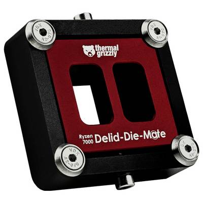 Outil Thermal Grizzly Delid-Die-Mate pour Ryzen 7000, utilisé pour retirer en toute sécurité le couvercle de l'IHS (Integrated Heat Spreader) d'un processeur afin d'améliorer les performances thermiques.