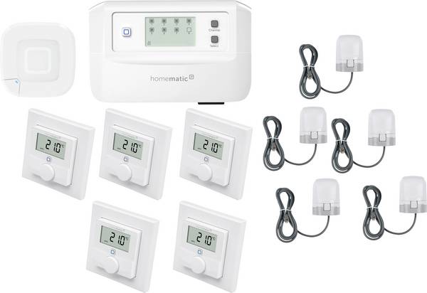 Homematic IP  Kit de démarrage chauffage a usol   HmIP-HAP2+HmIP-FALMOT-C8+HmIP-WTH-1+HmIP-VDMOT