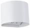 Un applique murale moderne blanc, cylindrique, à ouvertures supérieure et inférieure, conçu pour diffuser de la lumière vers le haut et vers le bas.