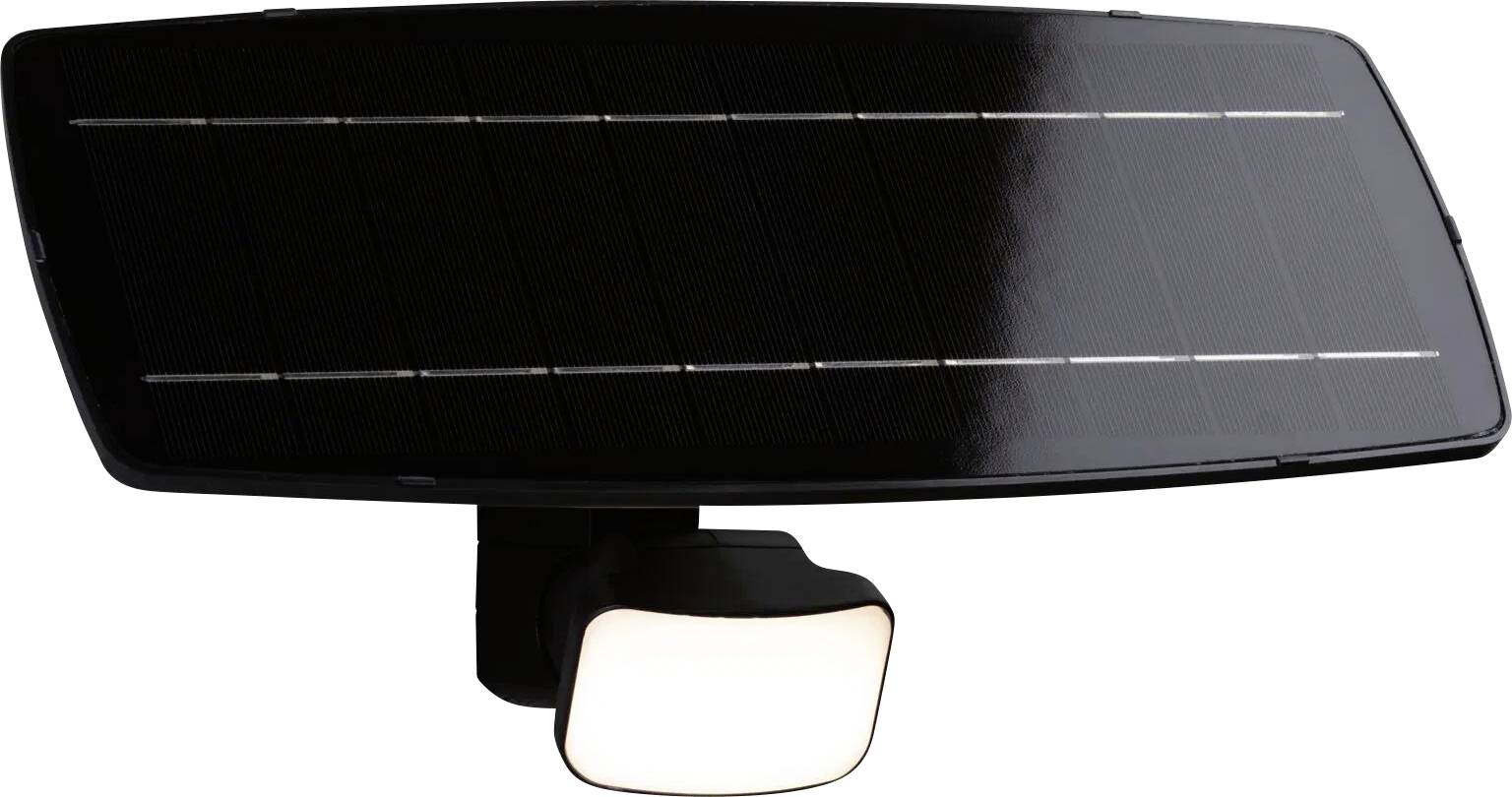 « Projecteur LED à énergie solaire avec un panneau rectangulaire et un éclairage intégré, conçu pour une utilisation extérieure afin de fournir un éclairage économe en énergie. »