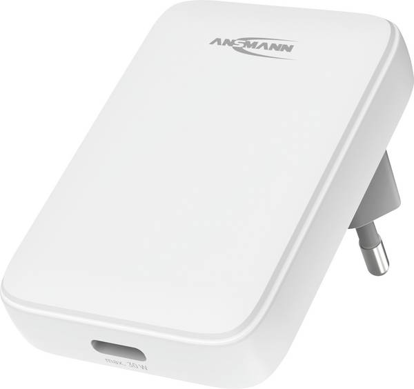 Ansmann USB-C Wandlader 130PD Chargeur USB 30 W 1x USB-C® PPS, Quick Charge 3.0, Power Delivery 3.0 blanc intérieure chargeur rapide, sans câble