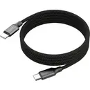 Ansmann Câble USB-C USB 2.0 USB-C® mâle 1.2 m noir gaine textile 1700-0186