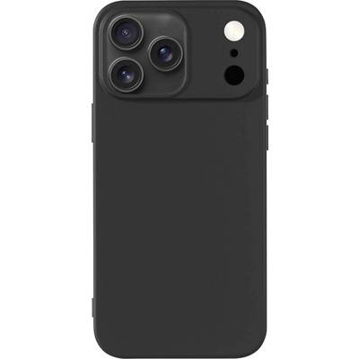 Un étui noir pour smartphone avec des découpes pour trois objectifs d'appareil photo, un flash et d'autres capteurs, conçu pour s'adapter au dos d'un smartphone.
