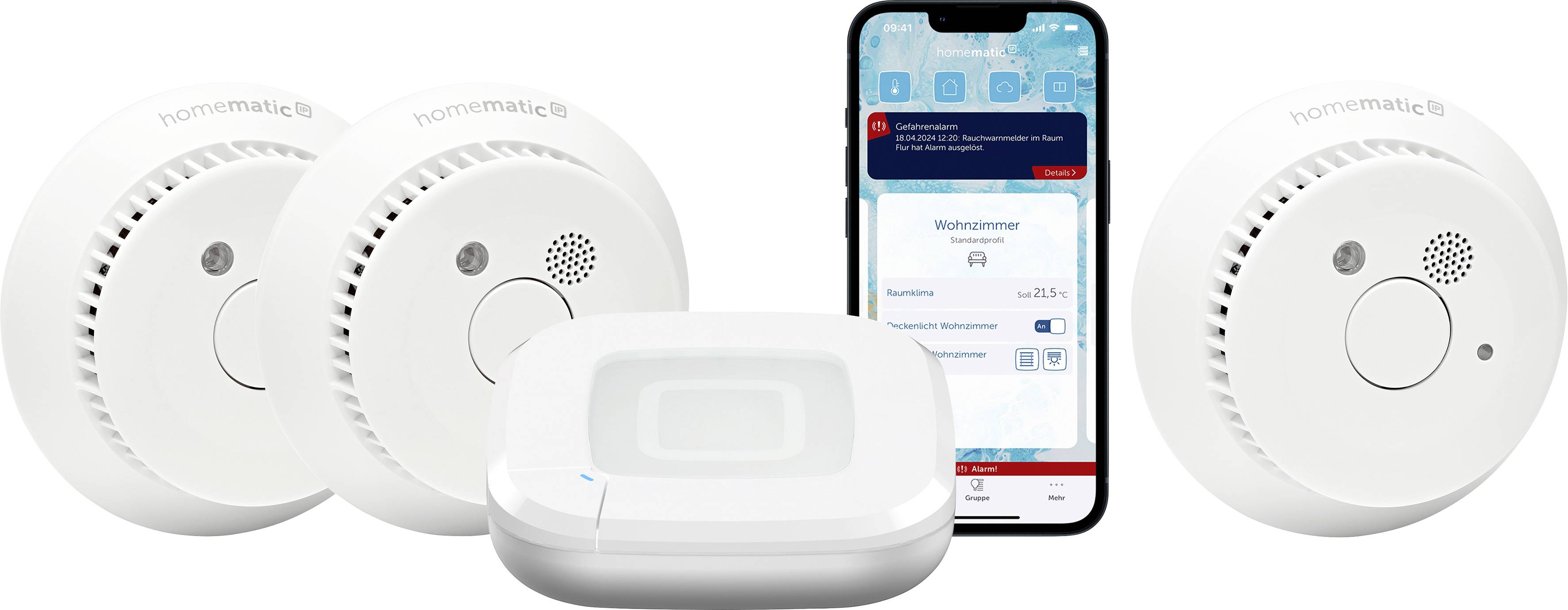 Homematic IP sans fil Kit de démarrage détecteur de fumée pour 3 pièces HmIP-SK27+HmIP-SWSD-2-0