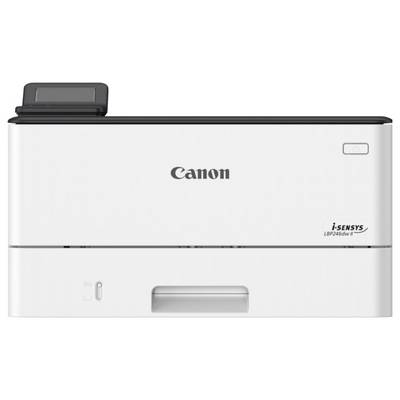 Une imprimante blanche Canon i-SENSYS LBP246dw avec un dessus noir et un panneau de commande visible, conçue pour les petits bureaux et une utilisation à domicile.