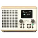 Pure Classic H4 Cotton White/Oak EU/UK Radio de table DAB+, FM Bluetooth, AUX fonction réveil chêne, blanc