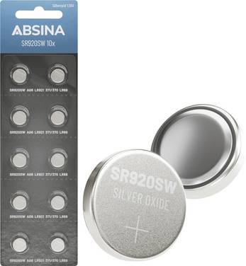 Absina Pile bouton 371 1.55 V 10 pc(s)  oxyde d'argent
