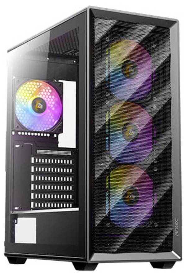 Antec AX85 ARGB, Midi Tower, PC, Noir, ATX, ITX, micro ATX, Plastique, Acier, 16 cm