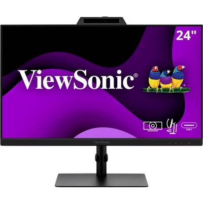 Un écran ViewSonic de 24 pouces avec un affichage vibrant présentant trois oiseaux colorés.