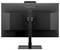 Une vue arrière d'un écran ViewSonic sur un support, mettant en valeur son design élégant et son support réglable.