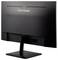 Vue arrière d'un moniteur noir ViewSonic sur un support, montrant le logo de la marque et les trous de montage.