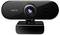 Une webcam LogiLink noire avec un objectif au centre, montée sur un socle, conçue pour les appels vidéo ou le streaming en ligne.