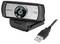 Une webcam LogiLink noire et argentée avec un connecteur USB, étiquetée « Live Camera Full HD ».