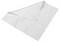 Un chiffon en microfibre blanc à texture lisse et aux bords repliés, utilisé pour nettoyer ou polir des surfaces.
