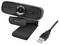 Webcam HD de marque LogiLink avec connexion USB, dotée d'un support réglable adapté aux ordinateurs de bureau et aux ordinateurs portables.