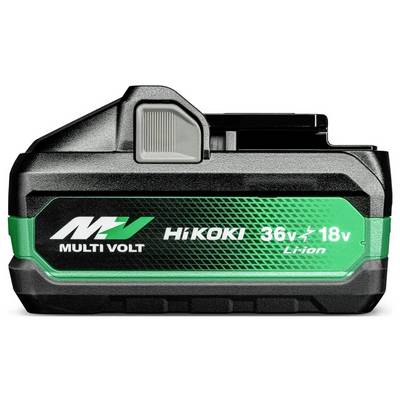 Batterie Li-ion Multi Volt HiKOKI, 36V et 18V, boîtier noir et vert.