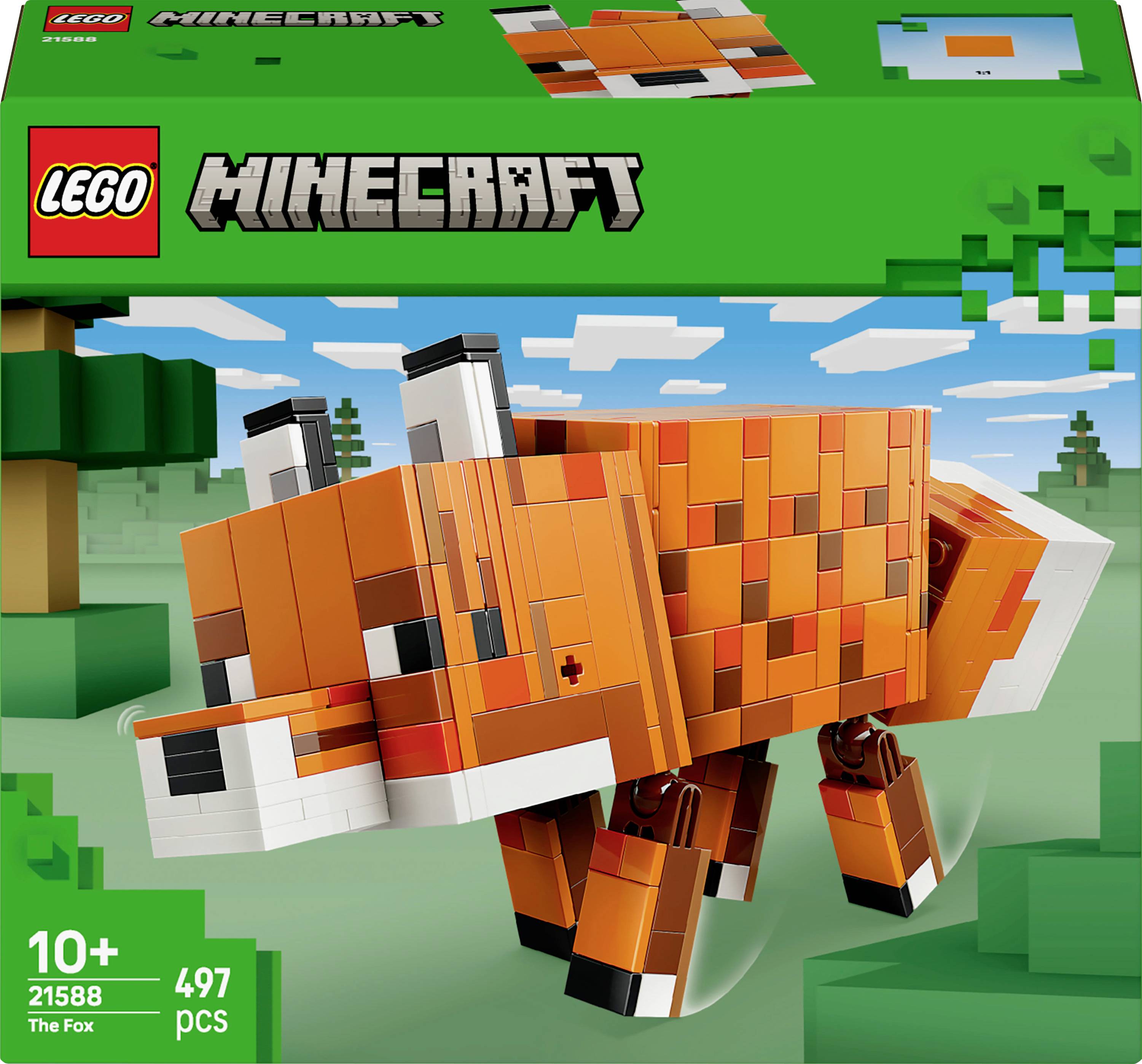 'LEGO Minecraft : Le Renard' - ensemble avec un renard à construire. Contient 497 pièces. Convient aux enfants de 10 ans et plus.
