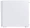 Un disque dur externe rectangulaire blanc au design minimaliste, présentant des motifs de ventilation subtils dans le coin inférieur gauche.