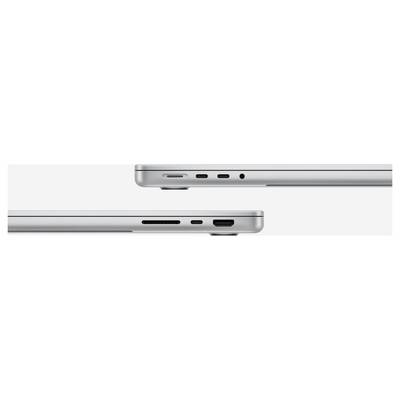 Deux profils d'un ordinateur portable montrent la vue latérale avec différents ports, dont USB-C, HDMI et une prise casque.