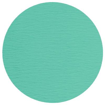 Un grand cercle texturé de couleur bleu-vert sur un fond blanc uni.