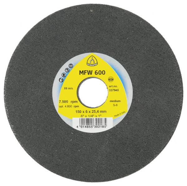Klingspor 337945 UNITIZED WHEEL 600 disques compacts, 150 x 6 x 25,4 mm carbure de silicium Medium 150 mm  5 pc(s)