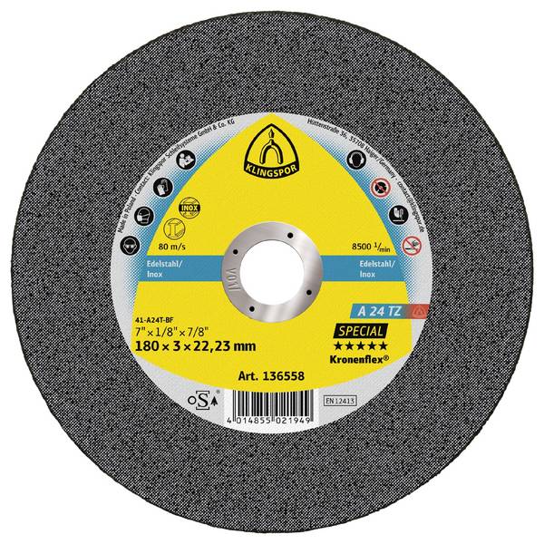 Klingspor A 24 TZ Special 136559 Disque à tronçonner 230 mm 25 pc(s) acier inoxydable