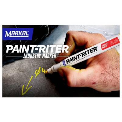 Markal PAINT-RITER INDUSTRY MARKER SL100 31240120 Marqueur peinture blanc 4 mm-1