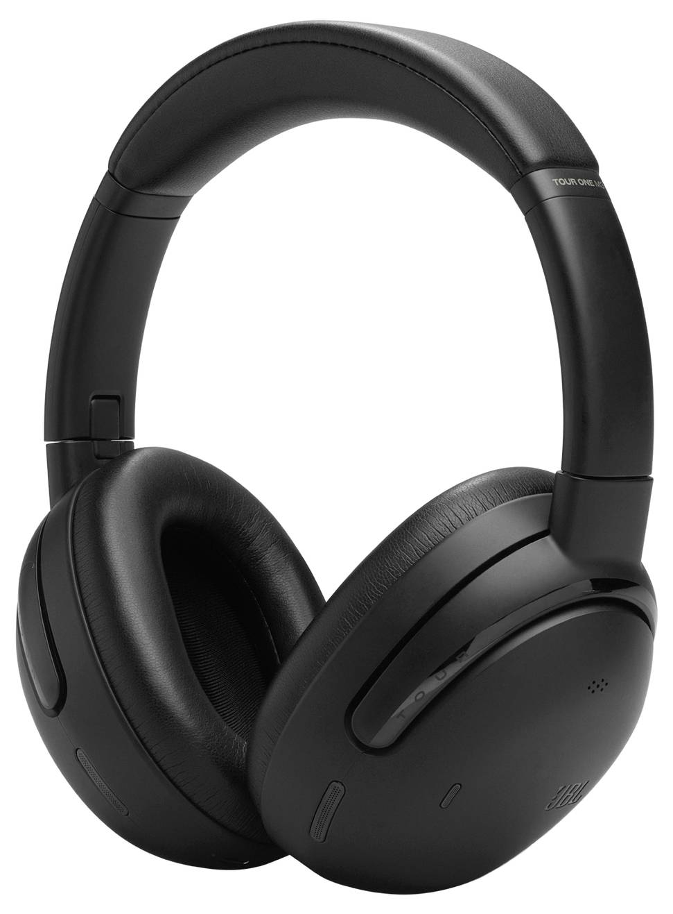 Casque audio noir avec réduction de bruit, à porter par-dessus les oreilles, doté de coussinets d'oreilles rembourrés et d'un bandeau réglable.