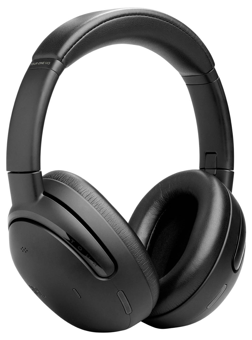Casque sans fil noir avec écouteurs supra-auriculaires, coussinets d'oreille rembourrés et arceau ajustable.