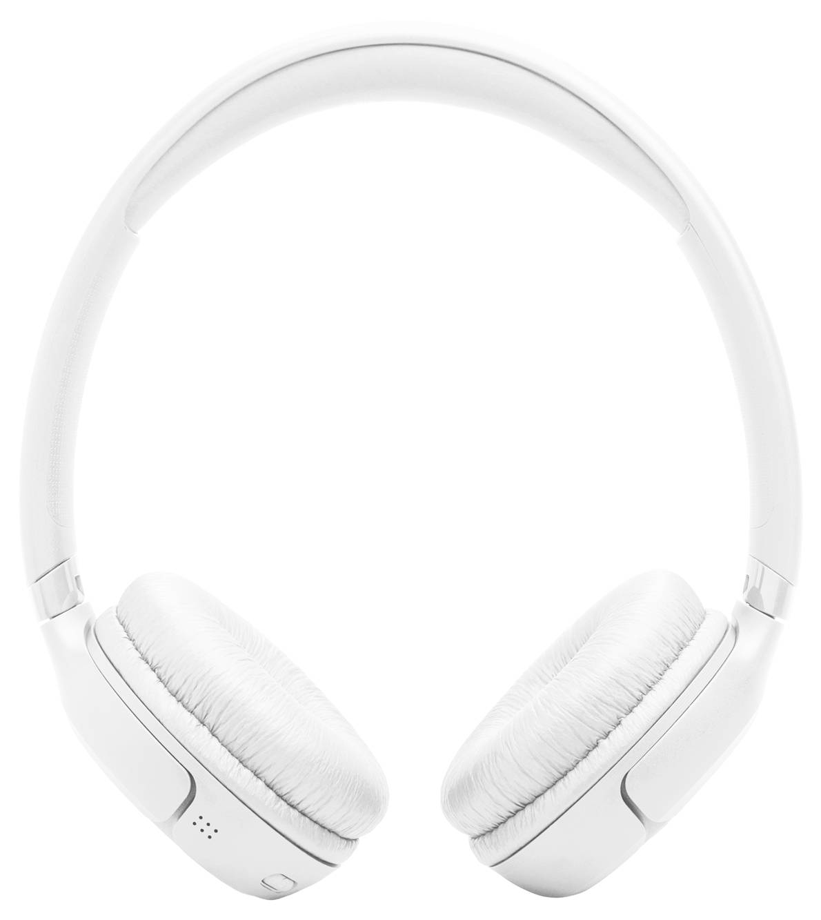 Écouteurs circumauraux blancs avec coussinets d'oreille rembourrés, conçus pour le confort et la clarté audio.