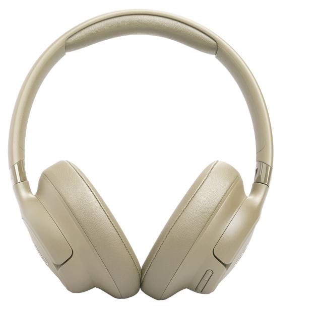 Casques audio supra-auriculaires beige avec arceau rembourré et coussinets auriculaires, conçus pour le confort et une expérience audio immersive.