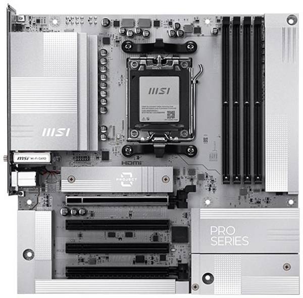 MSI PRO B850M-A WIFI Carte mère Socket (PC) AMD® AM5 Facteur de forme (détails) Micro-ATX Chipset de la carte mère AMD® B850