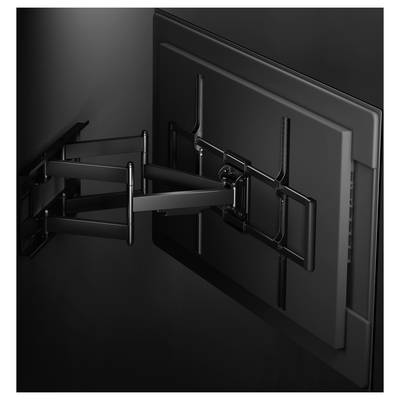 Un support mural pour téléviseur avec bras extensibles, permettant un positionnement polyvalent d'un téléviseur à écran plat et des angles de visualisation optimaux.