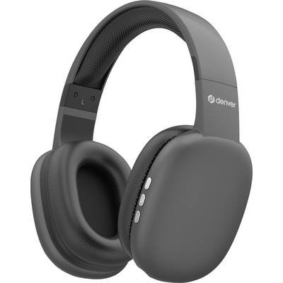 Une paire d'écouteurs sans fil circumauraux gris foncé avec un rembourrage sur les coussinets d'oreille et le bandeau, dotés de boutons de commande sur le côté.