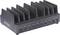 Une station de charge Voltcraft noire avec plusieurs ports USB étiquetés de A1 à C5. Chaque port indique une puissance nominale, allant de 20 W à 100 W.