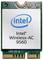 Carte réseau 'Intel Wireless-AC 9560' présentant le logo Intel, avec des circuits électroniques visibles sur le bord supérieur, utilisée pour la connectivité sans fil dans les appareils.