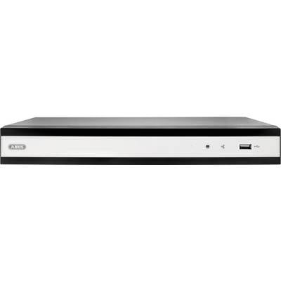 Un dispositif électronique rectangulaire à l'extérieur noir et blanc, arborant un petit logo sur la gauche et deux ports sur le côté droit.