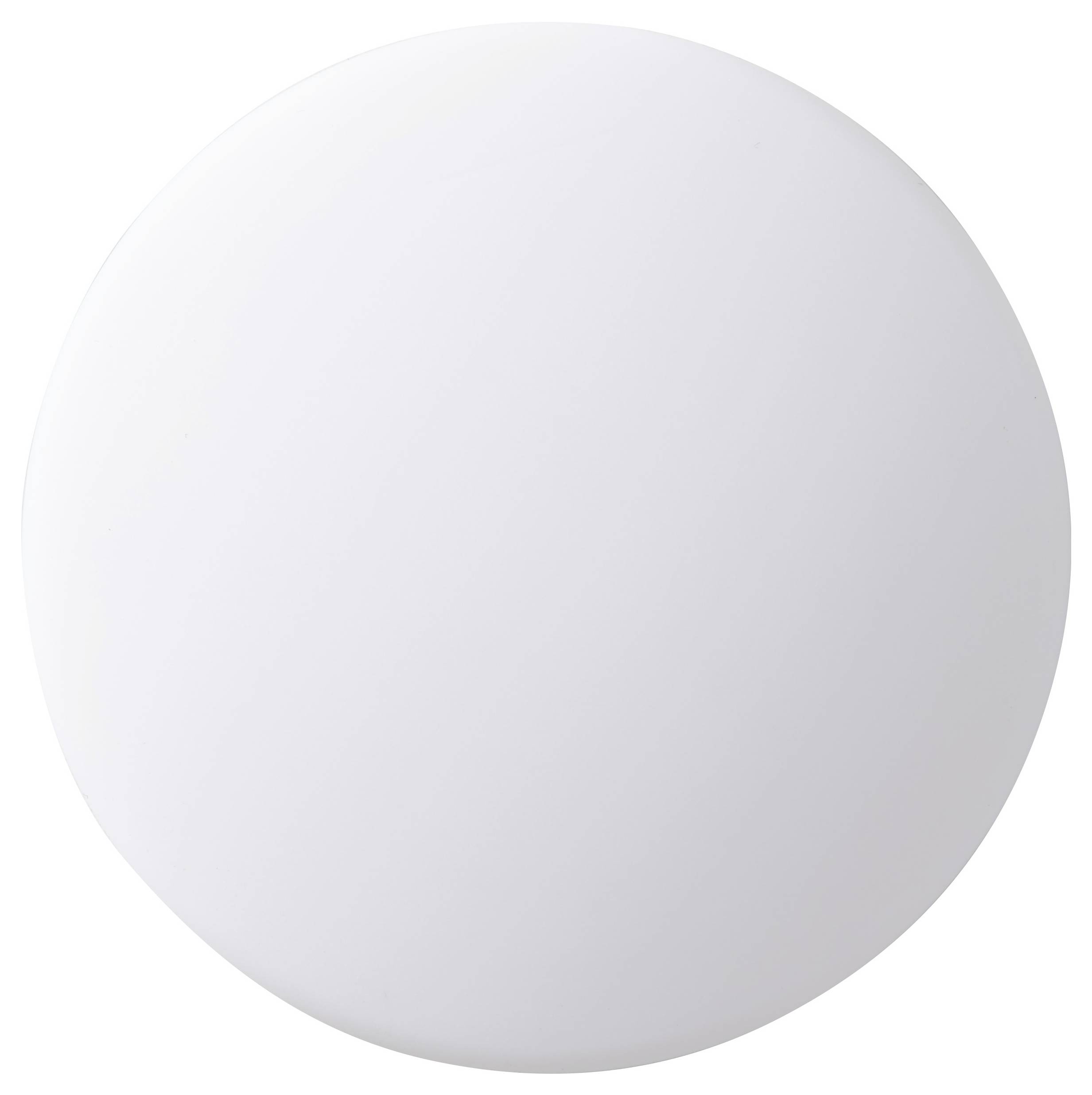 Une surface blanche, ronde, plate ressemblant à une assiette avec une finition lisse et unie.