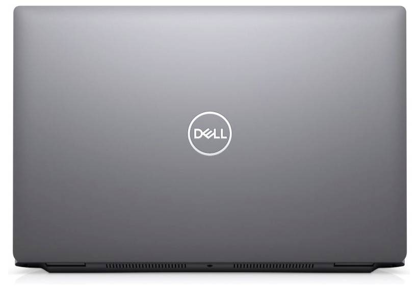 Ordinateur portable argenté fermé avec le logo 'Dell' centré sur le couvercle.
